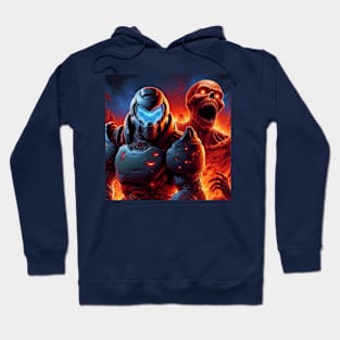 Blue Doom Guy Hoodie